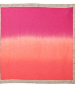 Kim Seybert THE TABLE DIP DYE NAPKIN FUCHSIA & ORANGE