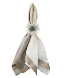 Kim Seybert DIP DYE NAPKIN GREY & SILVER THE TABLE