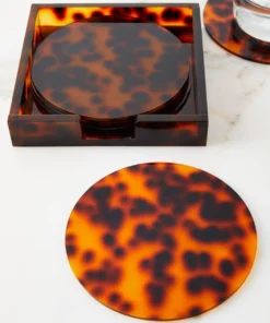 Kim Seybert WINE & BAR TORTOISE COASTERS | SET OF 6