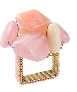 Kim Seybert THE TABLE SEA STONE NAPKIN RING SET BLUSH