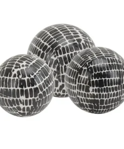 Sagebrook Home MARBLEIZED SPHERE SET THE HOME