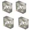 Tizo THE TABLE CRYSTAL CUBE NAPKIN RING SMOKE | SET OF 4