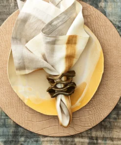 Kim Seybert CROCO PLACEMAT BEIGE THE TABLE