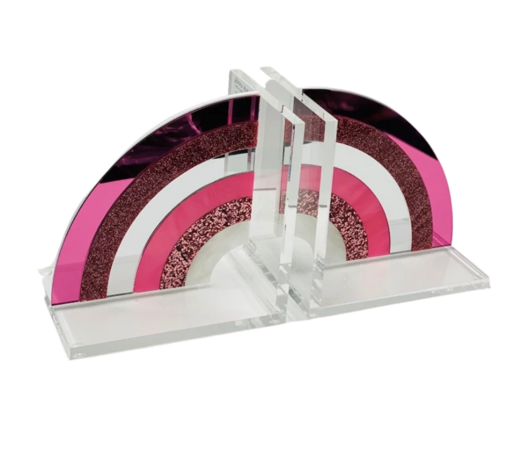 EYE CANDY RAINBOW ACRYLIC BOOKENDS | PINK
