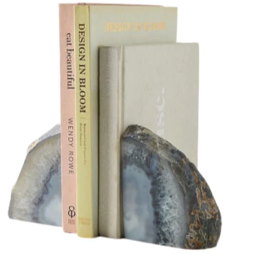 OLYMPUS BARTKY THE HOME AGATE BOOKEND SET | NATURAL | X LARGE