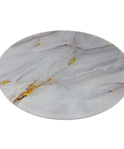 EYE CANDY SERVING ACRYLIC LAZY SUSAN 16" GOLD MARBLE