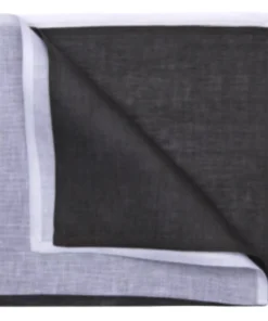 Deborah Rhodes THE TABLE RESORT TWO TONE NAPKIN | GREY & WHITE