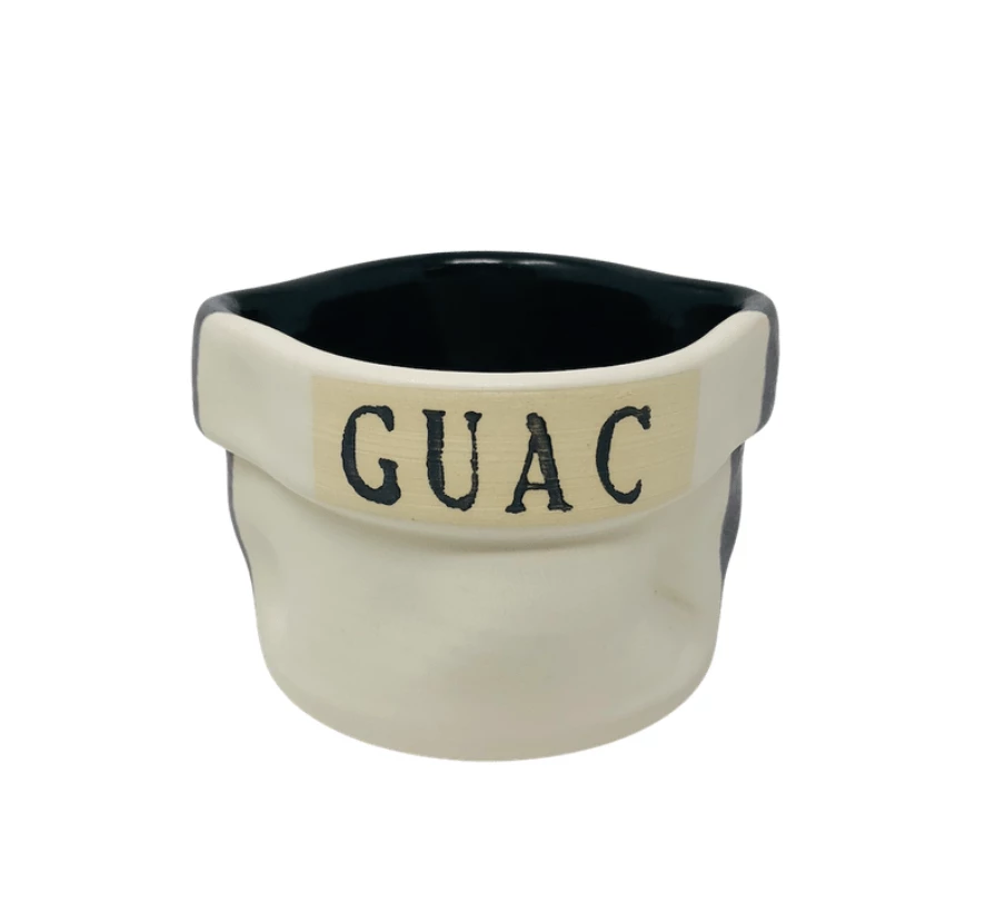 Style Union Home SERVING CERAMIC GUAC BOWL | BLACK & WHITE