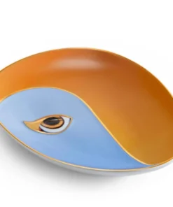 L'Objet LITO EYE OVAL TRAY | BLUE & ORANGE