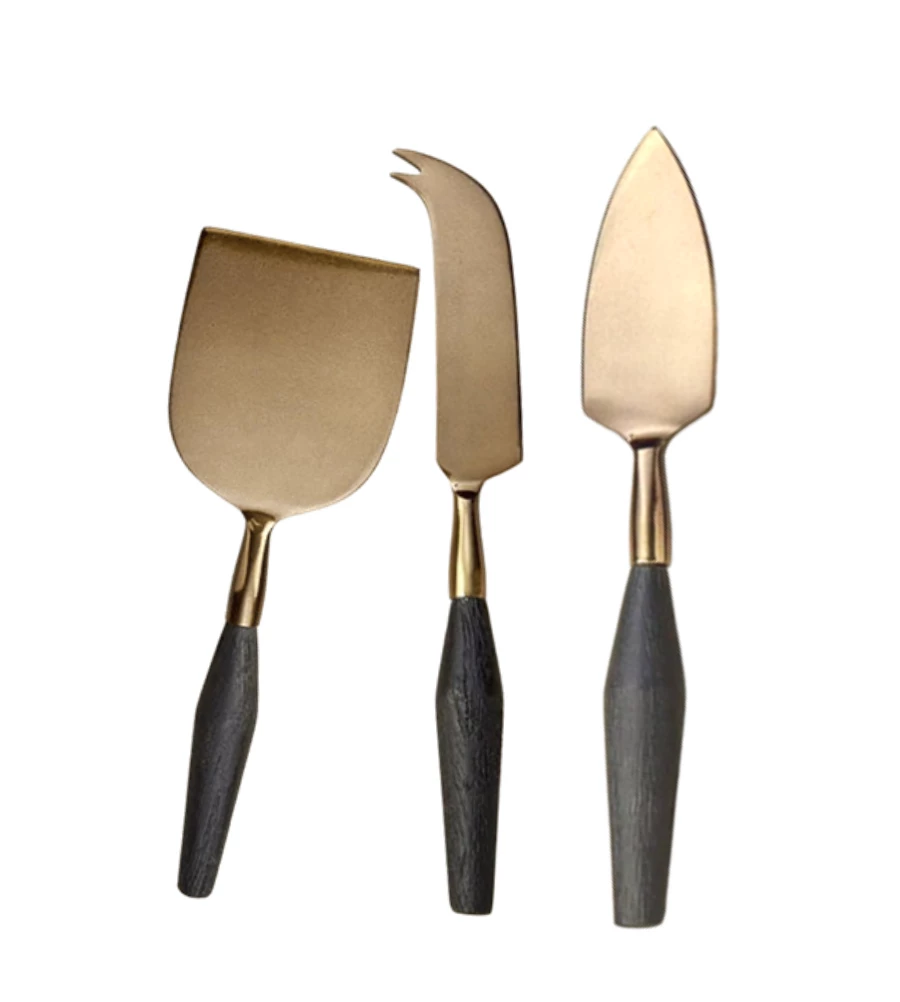 Be Home MANGO WOOD CHEESE SERVER SET | BLACK & WOOD