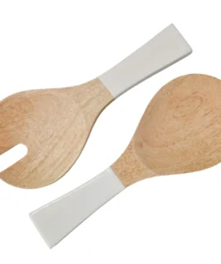 Be Home MANGO WOOD & ENAMEL JUMBO SALAD SET SERVING