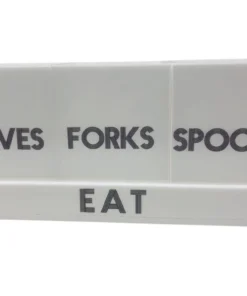 EYE CANDY LET'S EAT! ACRYLIC SILVERWARE CADDY