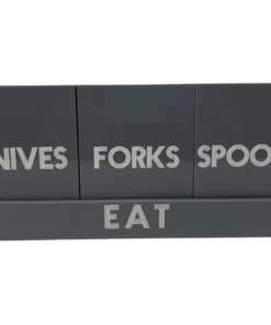 EYE CANDY LET'S EAT! ACRYLIC SILVERWARE CADDY