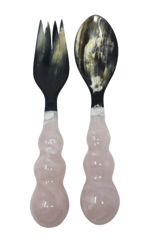 Lily Juliet MARDI GRAS RESIN SERVERS WHITE SERVING