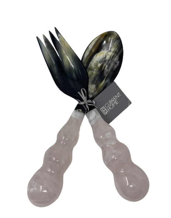 Lily Juliet MARDI GRAS RESIN SERVERS WHITE SERVING