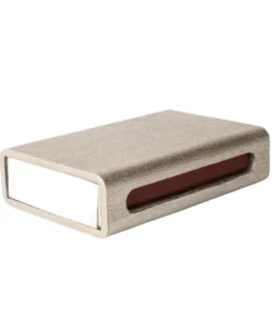 Thucassi FAUX LINEN MATCH BOX | SILVER CANDLELIGHT