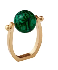 Kim Seybert MINERAL NAPKIN RING EMERALD THE TABLE