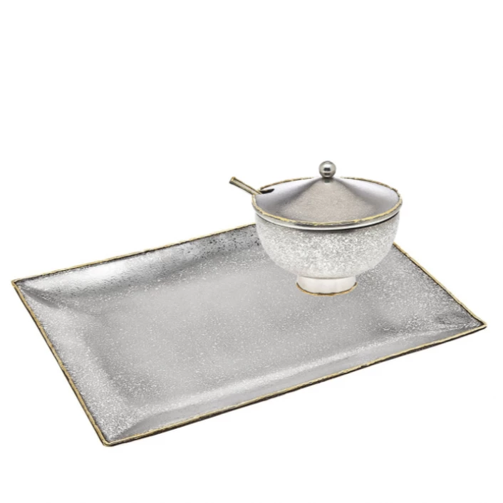 Godinger (GOD) SERVING GOLDEN FROST TRAY 12" X 8"