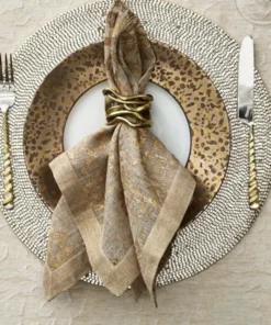 Kim Seybert FLUX NAPKIN GOLD
