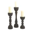 Global Views CANDLELIGHT CARA CANDLEHOLDERS | BLACK