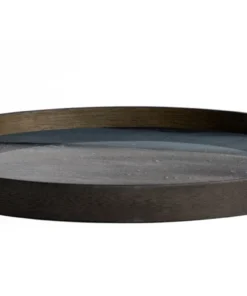 Notre Monde/ Ethnicraft ORGANIC PATTERN TRAY | GRAPHITE |LARGE THE HOME