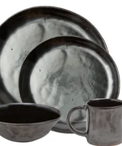 Blue Pheasant MARCUS BLACK GLAZE STONEWARE DINNERWARE THE TABLE