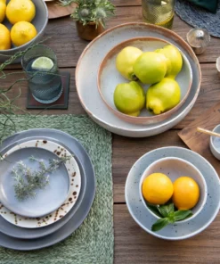 Blue Pheasant MARCUS CEMENT GLAZE STONEWARE DINNERWARE