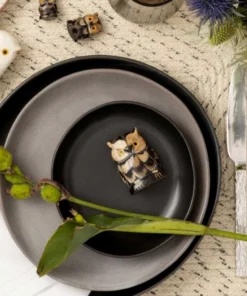 Blue Pheasant MARCUS BLACK GLAZE STONEWARE DINNERWARE THE TABLE