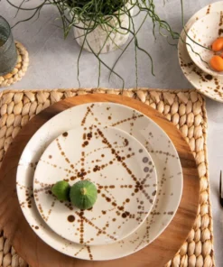 DELANEY BRONZE SPLATTER DINNERWARE | BLUE PHEASANT THE TABLE