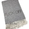 A Soft Idea THE HOME FUCK OFF THROW | WAFFLE WEAVE | GREY