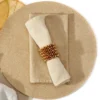 Deborah Rhodes THE TABLE METALLIC CASUAL NAPKIN | TAUPE & GOLD