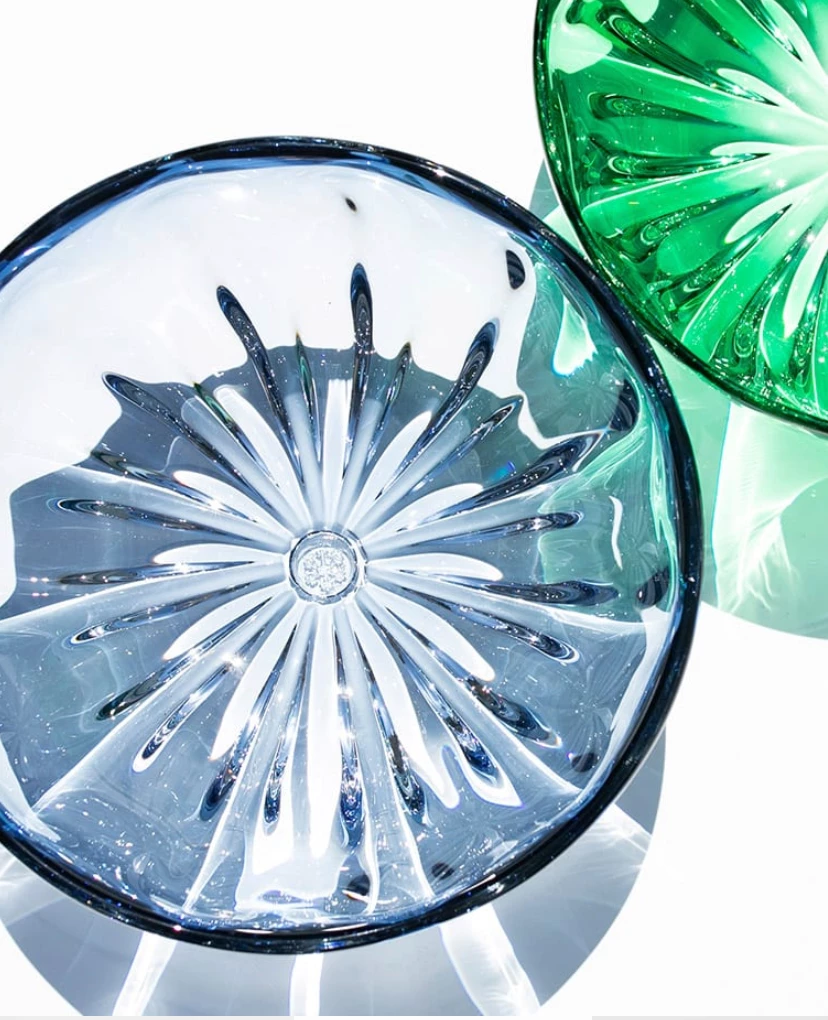 Saban Glass THE HOME ILLUSION BOWL | PALE STEEL BLUE