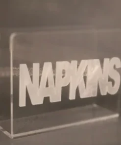 EYE CANDY ACRYLIC NAPKIN HOLDER | MARBLE LETTERS