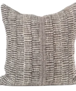 Treko PILLOWS MAKUN STRIPES PILLOW WHITE & GREY | 26x26