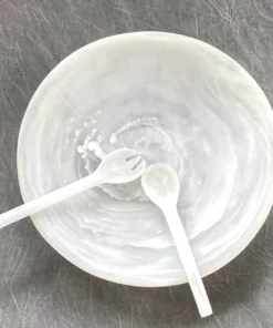 Nashi Home SWIRL RESIN EVERYDAY BOWL WHITE