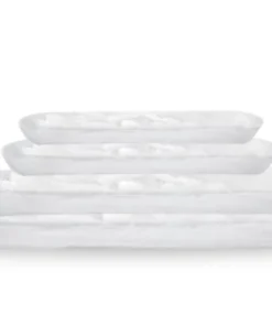 Nashi Home SWIRL RESIN BOAT BOWL WHITE