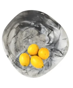 Nashi Home SWIRL RESIN ORGANIC PLATTER BLACK