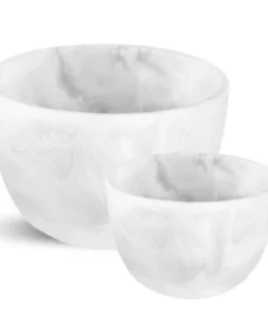 Nashi Home SWIRL RESIN DEEP BOWL WHITE SERVING