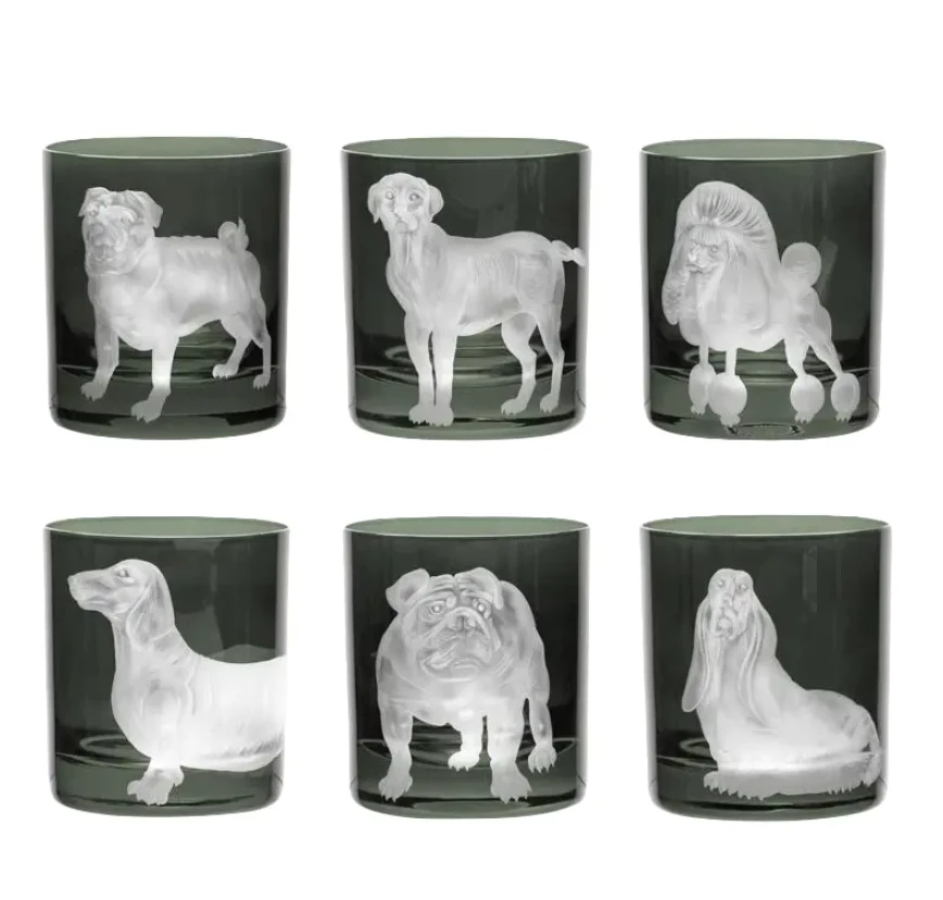 Artel DOG DOUBLE OLD FASHIONED SET | SMOKE DRINKWARE