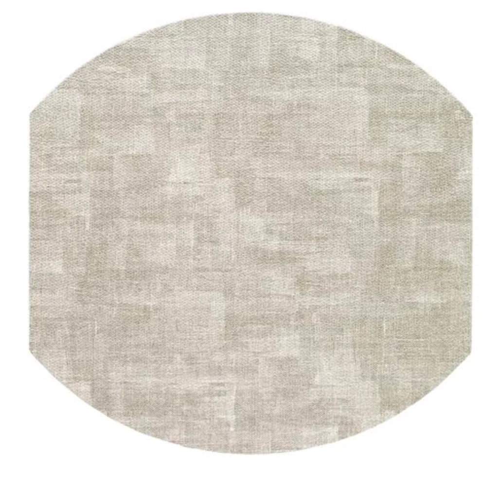 Bodrum LUSTER ELIPTIC PLACEMAT GRANITE SET OF 4