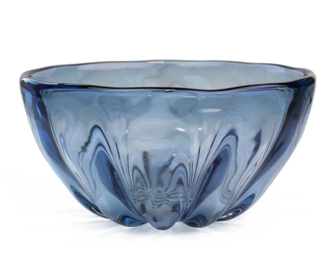 Saban Glass THE HOME ILLUSION BOWL | PALE STEEL BLUE