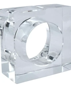 Saro Trading Company THE TABLE CRYSTAL SQUARE NAPKIN RING | SET OF 4