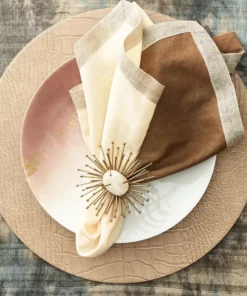 Kim Seybert CROCO PLACEMAT BEIGE THE TABLE