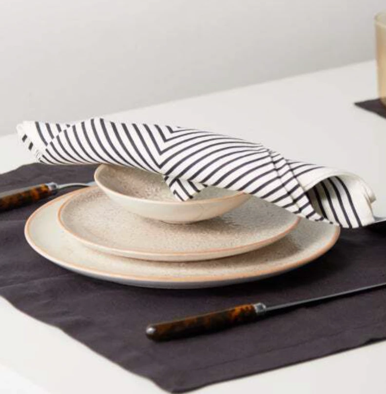 L'Objet CONCORDE NAPKIN SET BLACK | SET OF 4 THE TABLE