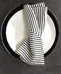 L'Objet CONCORDE NAPKIN SET BLACK | SET OF 4 THE TABLE