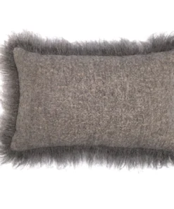 Uniquity WINTERS PILLOW DARK GREY 20 X 12