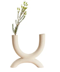 Style Union Home FOREVER DUAL CANDLE HOLDER RAW WHITE CANDLELIGHT