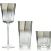 Kim Seybert DRINKWARE HELIX SILVER GLASSWARE