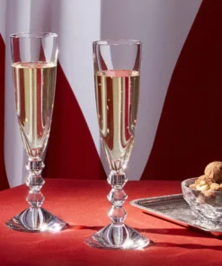 Baccarat VEGA CHAMPAGNE FLUTE SET OF 2 DRINKWARE