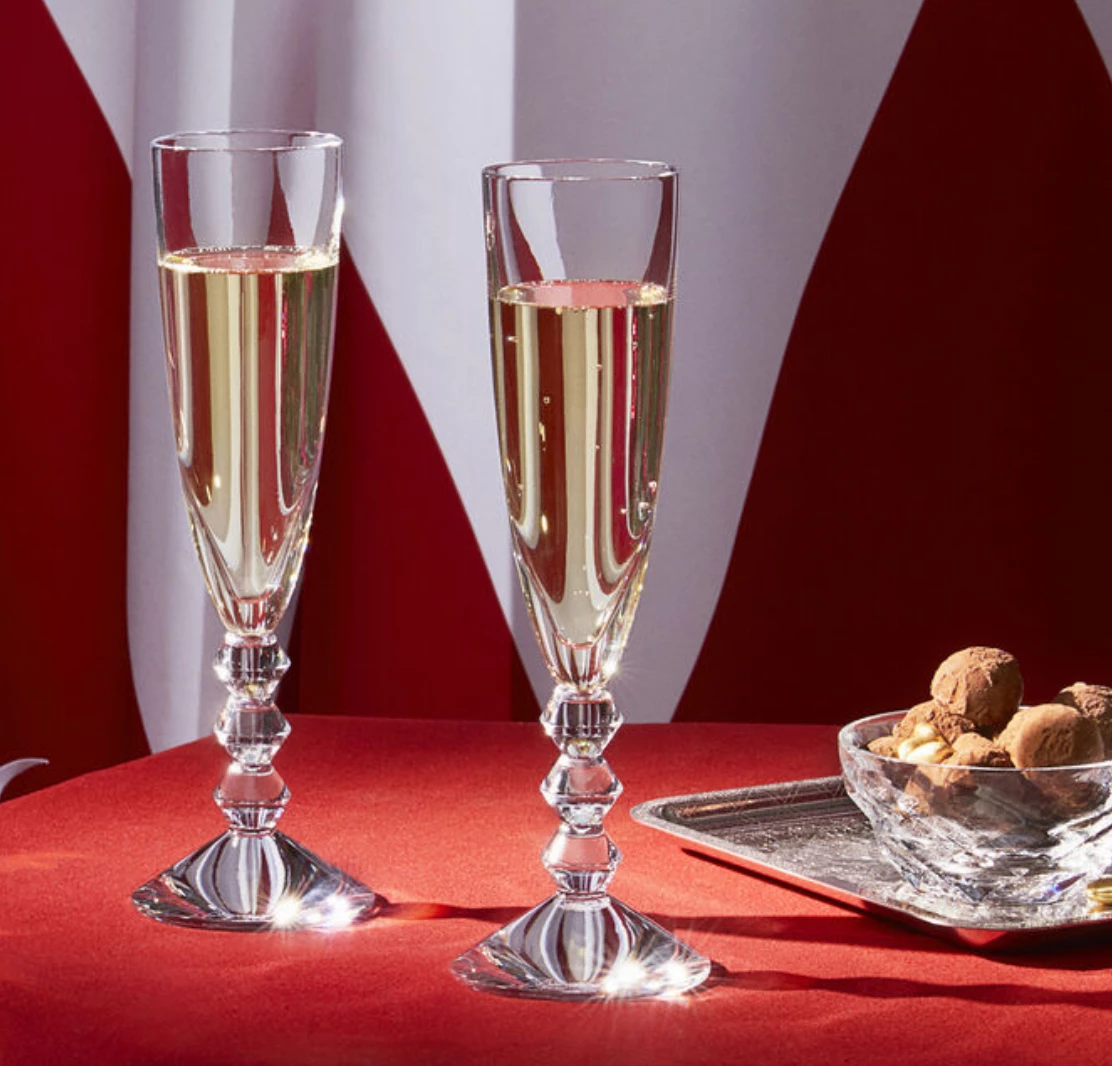 Baccarat VEGA CHAMPAGNE FLUTE SET OF 2 DRINKWARE